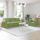 vidaXL Kanapé Szett 2 pcs Világos zöld 228 x 78 x 80 cm Bársony