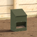 vidaXL Csirke etető Olajzöld 21 x 16 x 33 cm Hidegen Hengerelt Acél