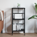 vidaXL Könyvespolc Fekete tölgy 40 x 29,5 x 81 cm Faanyag