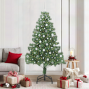 vidaXL Karácsonyfa 300 LED-del állvánnyal Zöld 210 cm PVC