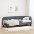 vidaXL Sarokágy keret Sötétszürke 80 x 200 cm Bársony