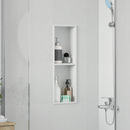 vidaXL Zuhany Niche Fehér 60 x 20 x 9,5 cm Rozsdamentes acél