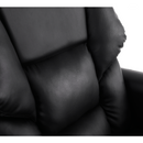 Irodai szék lábtartóval, fekete ekobőr, RODIK