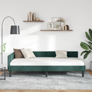 vidaXL Sarokágy keret fejtámlával Sötétzöld 80 cm x 200 cm Bársony