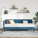 vidaXL Sarokágy keret Kék 80 x 200 cm Bársony