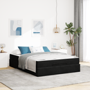 vidaXL Ágykeret matraccal 2 pcs Fekete Bársony