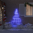 vidaXL LED Karácsonyfák talajráccsal 112 LED-del Kék 182 cm Fém