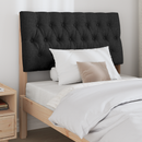 vidaXL Kárpitozott fejtámla Fekete 90 cm Tömör fenyőfa