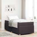 vidaXL Ágykeret matracmal Sötét Barna 90 x 200 cm szövet