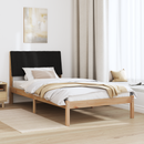 vidaXL Ágykeret fejtámlával Barna 100 x 200 cm Tömör fenyőfa