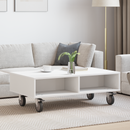 vidaXL Gördülékeny oldalasztal Fehér 90 x 50 x 30 cm Faanyag