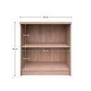 Alacsony nyitott polcos szekrény 80, sonoma tölgy, TOPTY TYP 28