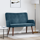 vidaXL Kétüléses Kanapé Kék 115 x 61 x 87 cm Bársony