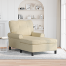 vidaXL PÁRÁS FOTEL párnával Krém 91 x 157 x 91 cm szövet