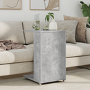 vidaXL Oldal asztal kerékkel Beton Szürke 40 x 35 x 60 cm Faanyag