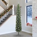 vidaXL Mű karácsonyfa 300 LED-del Zöld 300 cm PVC, acél és műanyag