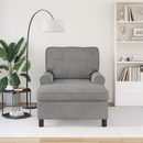 vidaXL PÁRÁS FOTEL párnával Világosszürke 91 x 157 x 91 cm Bársony