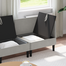 vidaXL Nappali bútor szett 3 pcs Világosszürke Szövet