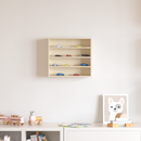 vidaXL Fali Kiállító Doboz polcokkal Bézs 40 x 8,5 x 37 cm Faanyag