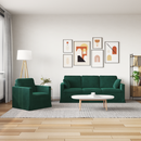 vidaXL Kanapé Szett 2 pcs Sötétzöld 198 x 78 x 80 cm Bársony