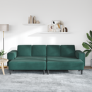 vidaXL Nappali Kanapé 3 pcs Sötétzöld 250 x 188 x 76 cm