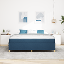 vidaXL Ágykeret matracmal Kék 180 x 200 cm szövet