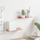 vidaXL Lebegő polc 2 pcs Rózsaszín 30 x 9 x 2,5 cm Acél