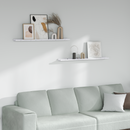 vidaXL Falpolc polcokkal 2 pcs Fehér márvány 100 x 9 x 3 cm Faanyag