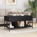 vidaXL Dohányzóasztal Fekete tölgy 100 x 55 x 48.5 cm Faanyag