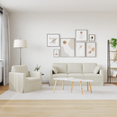 vidaXL Kanapé Szett 2 pcs Krém 198 x 78 x 80 cm Bársony