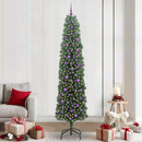 vidaXL Mű karácsonyfa 300 LED-del Zöld 240 cm PVC, acél és műanyag