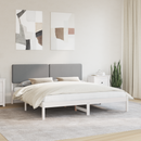 vidaXL Ágykeret Kárpitozott Fejtámlával Világosszürke 200 x 200 cm