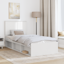 vidaXL Ágykeret fejtámlával Fehér 90 x 200 cm Tömör fenyőfa
