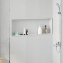 vidaXL Zuhany Niche Fehér 90 x 30 x 9,5 cm Rozsdamentes acél