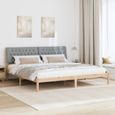 vidaXL Ágykeret Kárpitozott Fejtámlával fejtámlával Barna 200 x 200 cm
