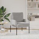 vidaXL Kanapék párnával 55cm Világosszürke Furnér