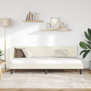 vidaXL Sarokágy keret fejtámlával Krém 80 cm x 200 cm Bársony