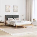 vidaXL Ágykeret fejtámlával Barna 135 x 190 cm Tömör fenyőfa