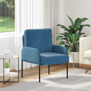 vidaXL Kanapék párnával 55cm Kék Furnér