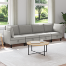 vidaXL Nappali bútor szett 4 pcs Világosszürke Szövet