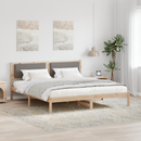 vidaXL Ágykeret fejtámlával Tópszínű 200 x 200 cm Tömör fenyőfa
