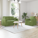 vidaXL Kanapé Szett 2 pcs Világos zöld 138 x 78 x 80 cm Bársony