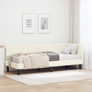vidaXL Sarok Ágykeret Matraccal fejtámlával 2 pcs Krém Bársony