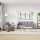 vidaXL Kanapé Szett 2 pcs Világosszürke 198 x 78 x 80 cm Bársony