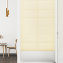 vidaXL Fali Fejtámla 12 pcs Krém 60 x 30 cm Műbőr