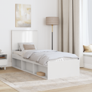 vidaXL Ágykeret fejtámlával Fehér 75 x 190 cm Tömör fenyőfa