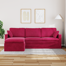 vidaXL Kanapé Bordó 228 x 134 x 80 cm Bársony