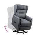 Állítható relaxációs fotel, világosszürke, DOURO