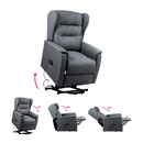 Állítható relaxációs fotel, világosszürke, DOURO