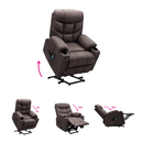 Állítható masszázs fotel, barna, HUDSON